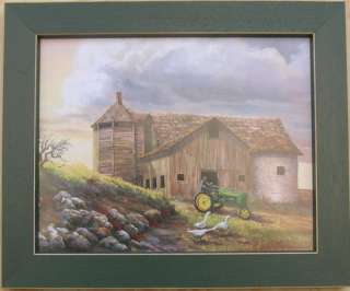 John Deere Tractor Barn Framed Country Picture Prints  