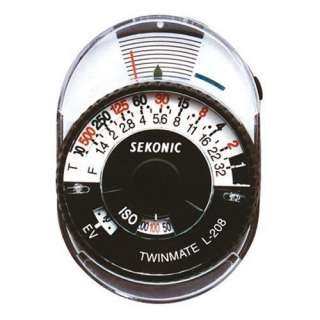  Sekonic L 208 Twin Mate Light Meter (Black/White)