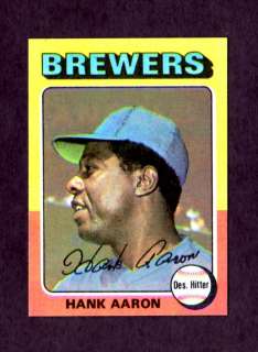 1975 Topps Mini  Hank Aaron Blank Back Braves RARE     