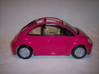 Fisher Price Loving Family Dollhouse Volkswagen Beetle bug Car PINK 