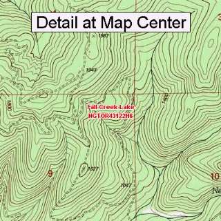 USGS Topographic Quadrangle Map   Fall Creek Lake, Oregon (Folded 
