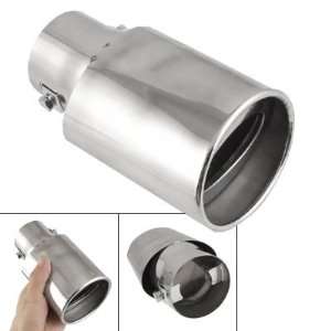  Amico Car Oval Shape Outlet Silver Tone Exhaust Muffler 