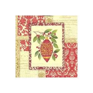 Festive Ornaments Red Christmas Party Lunch Napkins 