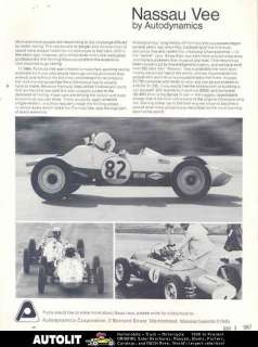 1967 Nassau Formula Vee VW & Hustler Kit Car Brochure  
