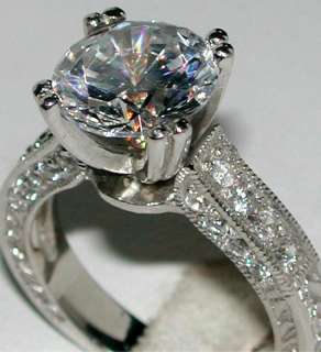 BOLD Vintage Style 3ct CZ Engagement Ring Sz 5 6 7 8 9  