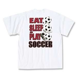  Pure Sport Eat, Sleep, Play Soccer T Shirt (White) Sports 