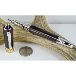  Ziricote Nouveau Sceptre Pen With a Platinum and Gold 