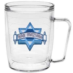 Bar Mitzvah Star of David 18 oz Insulated Coffee Mug, Clear  