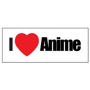  I Heart Anime Sticker Decal. Black and Red Everything 