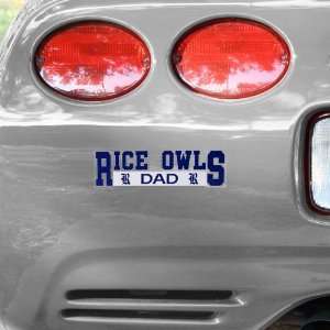  NCAA Rice Owls Dad Car Decal