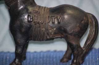 Antique Cast Iron Black Beauty Horse Coin Still Bank Repair  