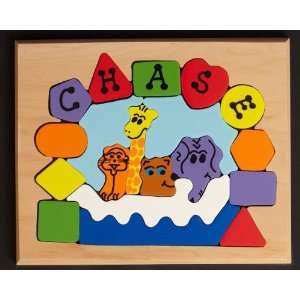    Personalized Noahs Ark Puzzle   Primary Colors Toys & Games