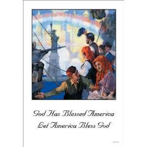   Has Blessed Americ Let America Bless God 20x30 poster