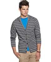 NEW Bar III Sweater, Marled Hooded Cardigan Sweater