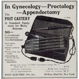  1926 Ad Post Cautery Medical Instrument Knife Surgery 