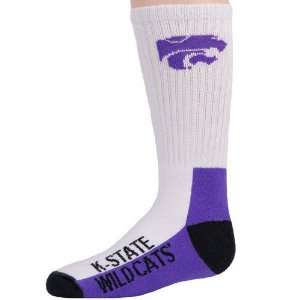   State Wildcats Youth Tri Color Team Logo Tall Socks