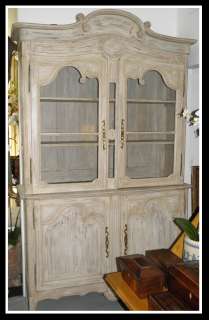 Antique 18C French Country China Hutch Bookcase  
