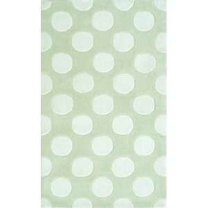 The Rug Market Kids Polka Mania 74031 White and Green Contemporary 28 