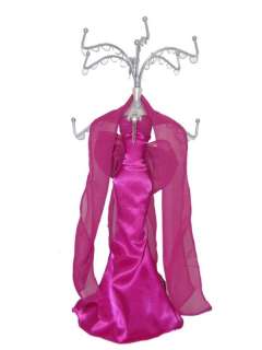 Chic Pink Dress Mannequin Necklace Jewellery Stand Tree  