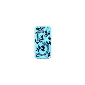  Apple iPhone 4S (GSM,AT&T) Fortune Dragon Back Cover (Blue 