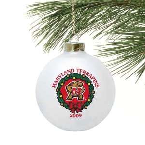 Maryland Terrapins White 2009 Collectors Series Wreath Ornament 