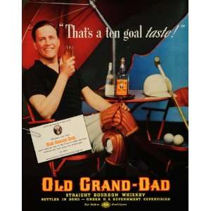   Bourbon Old Grand Dad Drinking   Original Print Ad