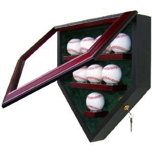  8 Baseball Homeplate Shaped Display Case Sports 