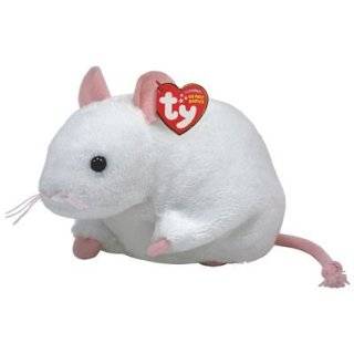Ty Beanie Baby Tiny the Cute White Mouse New 2010 Beanie