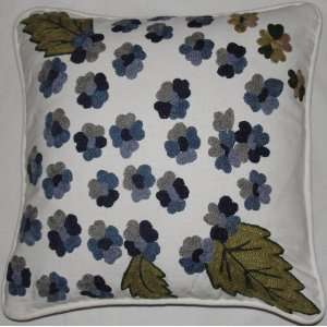   Pillow Montana Blue on White Cotton Duck (18X18)