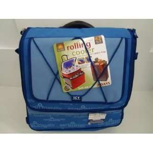  Blue Expandable 62 Can Rolling Cooler w/ Detachable Jumbo 