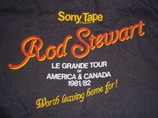 vtg ROD STEWART 1981 USA concert tour t shirt L  
