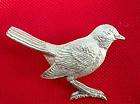 pewter pin of robin by gg harris bird spring worm