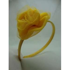  NEW Bright Yellow Fabric Flower Headband, Limited. Beauty