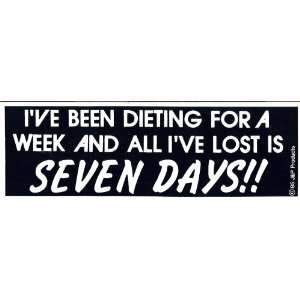 VE BEEN DIETING FOR A WEEK AND ALL IVE LOST IS SEVEN DAYS black 
