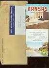 1955 official highway travel map kansas w original envelope returns