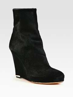 Givenchy   Calf Hair and Leather Trim Platform Ankle Boots