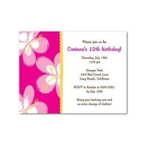  Birthday Party Invitations   Happy Hibiscus By Studio 