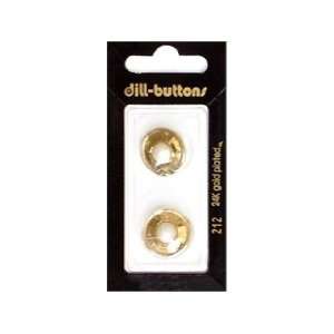    Dill Buttons 18mm Shank Metal Gold 2 pc (6 Pack)