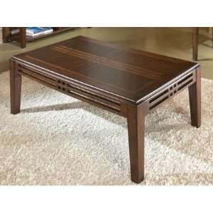  City Gazebo Rectangle Cocktail Table In Chocolate Brown 