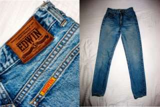   on a pair of London Slim high waisted jeans by EDWIN JEANS TOKYO