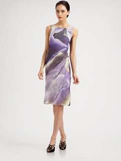 Armani Collezioni   Watercolor Lily Drape Dress