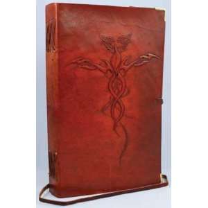    Entwined Dragons Leather Bound Book of Shadows 