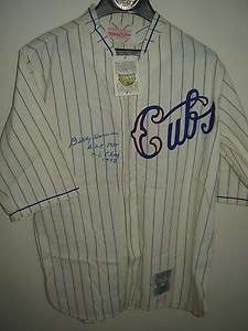 Billy Herman Autographed Authentic 1932 Chicago Cubs Mitchell & Ness 