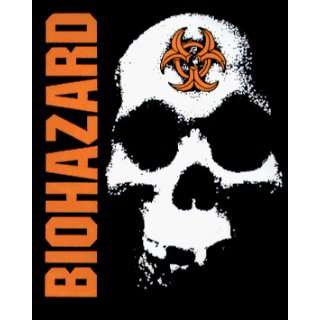 Biohazard   Logo with Skull on Black   Sticker / Decal