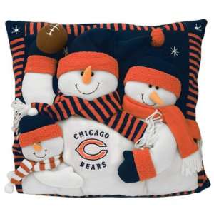  Chicago Bears Snowman Family Pillow