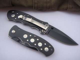 New XINRUI Black steel side Lock clip Folding pocket Knife 96  