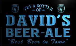 pn006 b Davids Best Beer Ale Home Bar Pub Neon Sign  