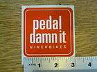 niner bikes red large pedal damn it sticker decal returns