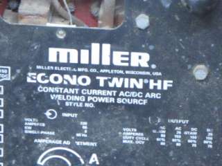 MILLER ECONO TWIN HF ARC WELDER 150 AMP  