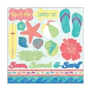  Paper Company Just Beachy Sticker Sheet 12X12 With Spot 